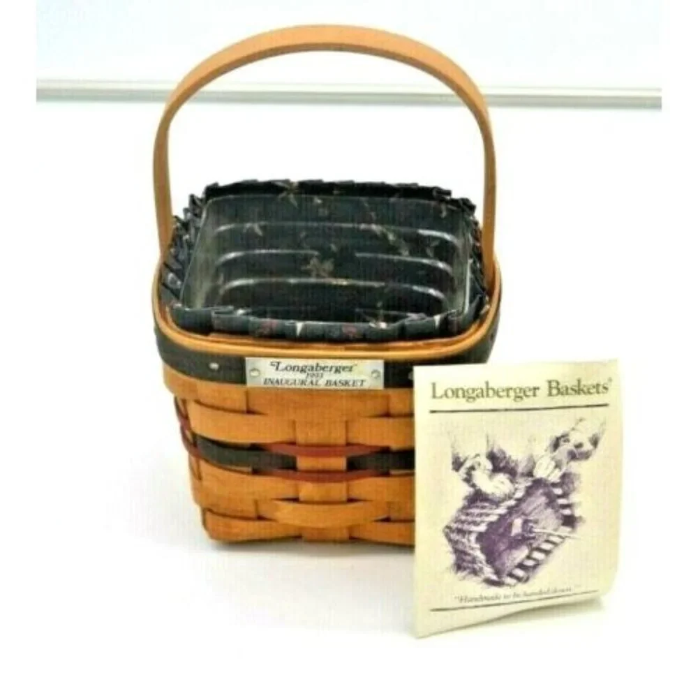 LONGABERGER 1993 Inaugural Basket Combo w/ Liner Protector & Paperwork
